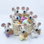 Ratoncito hecho a mano lila