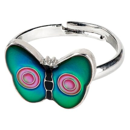Anillo con forma de mariposa del estado de ánimo