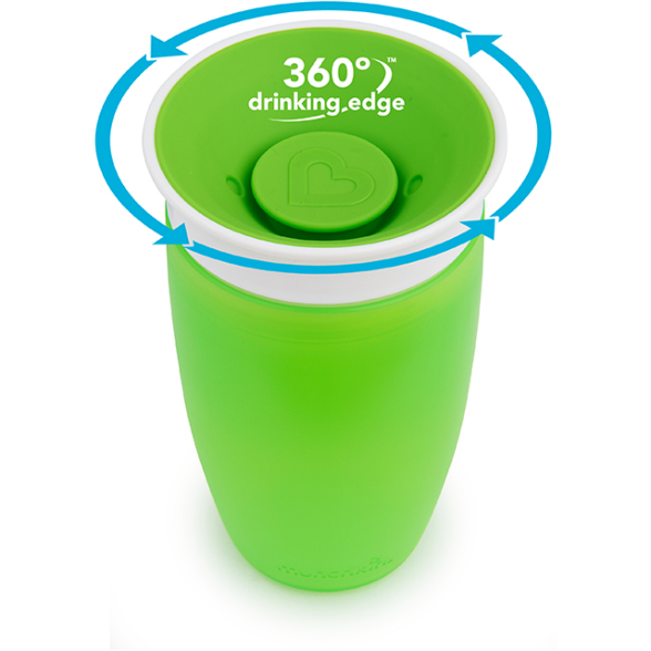 Vaso antiderrames con asas Miracle 360° - 207 ml (verde)