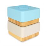 2 Cajitas para Snack de bambú Azul/Gris