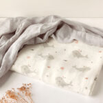 Set de 2 muselinas de bambú Ballenas