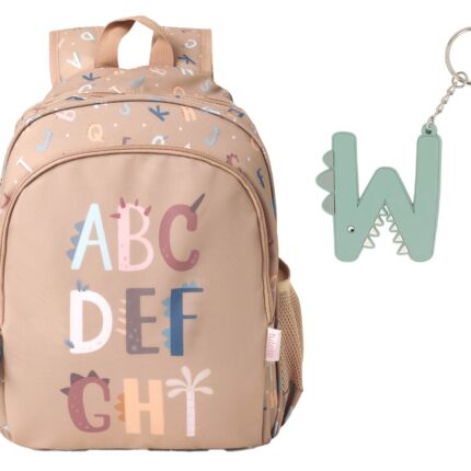 Mochila Mediana Funny Letters + Llavero Personalizable