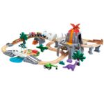 Circuito de madera aventura ferroviaria dinosaurios Hape