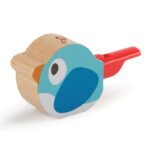 Silbato de madera pájaro turquesa