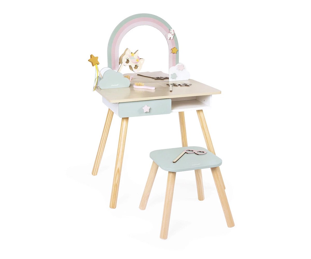 e1 Tocador Unicornio de Madera y Accesorios Janod - Imagen 1