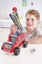 Equipo de rescate camión de bomberos Hape - Imagen 2