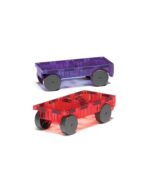 2 Bases de Vehículos Violeta-Rojo Magna tiles - Imagen 2